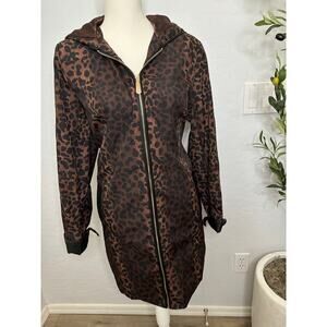 Leopard Print Rain Coat by Dennis Basso
